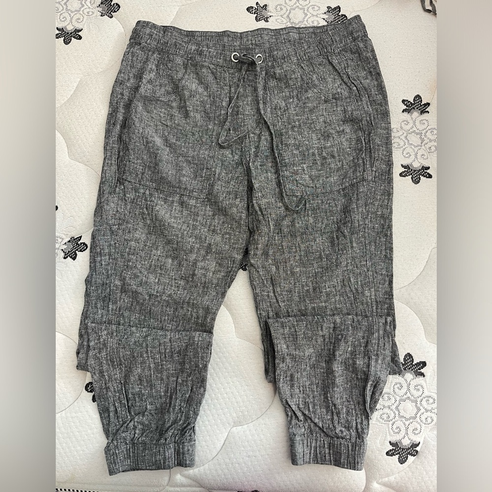 Grey linen  pants woman’s US 10